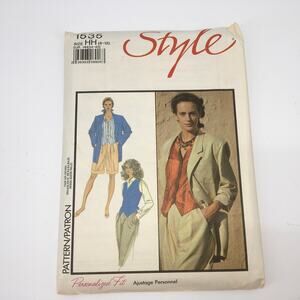 Style Sewing Pattern 1535 Womens Loose Fitting Jacket Waistcoat 6-12 UNCUT